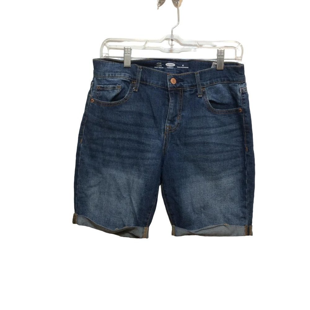 Old Navy Womens Denim Short Size 6 Blue Cotton Spandex And Polyester skuA